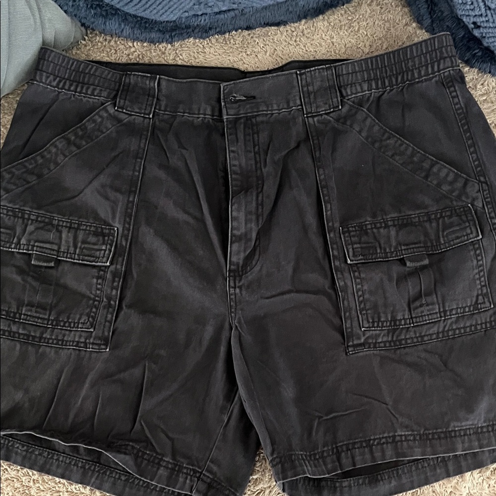 Dark grey Cargo Men Shorts